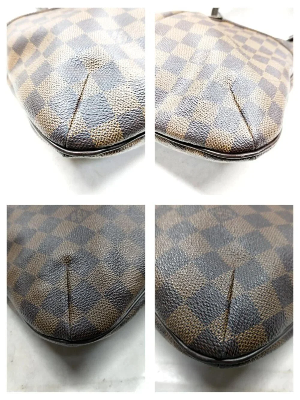 Authentic Louis Vuitton Bloomsbury PM Damier Ebene Crossbody Shoulder Bag